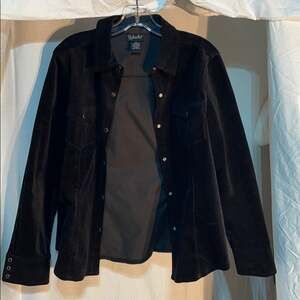 Rafaella 12 unconstructed black stretch shirt euc